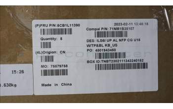 Lenovo 5CB1L11390 Tastatur inkl. Topcase_ENG C82XF NFP CG BL AL