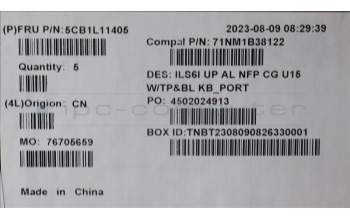 Lenovo 5CB1L11405 Tastatur inkl. Topcase_POR C82XF NFP CG BL AL