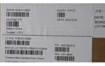 Lenovo 5CB1L14802 Tastatur inkl. Topcase ASM_NORDIC L82XR FPAGBL