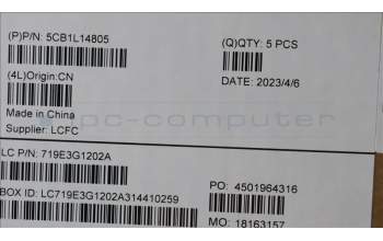 Lenovo 5CB1L14805 Tastatur inkl. Topcase ASM_SLV L82XR FP AG BL