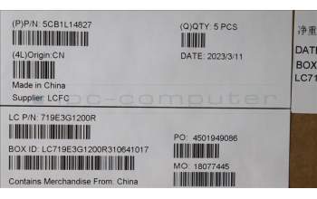 Lenovo 5CB1L14827 Tastatur inkl. Topcase deutsch L82XR FP AG NBL