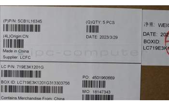Lenovo 5CB1L16345 Tastatur inkl. Topcase ASM_ENG L82XSNFPW/SCREW