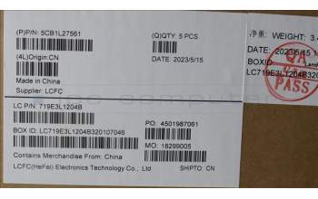 Lenovo 5CB1L27561 Tastatur inkl. Topcase ASM_UKR L82XQ AG NBL