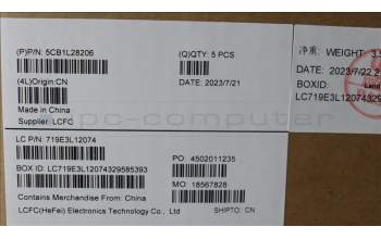 Lenovo 5CB1L28206 Tastatur inkl. Topcase spanisch L82XQ AGFP BL