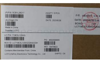 Lenovo 5CB1L28217 Tastatur inkl. Topcase spanisch L82XQ AGFP NBL