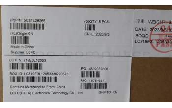 Lenovo 5CB1L28265 Tastatur inkl. Topcase ASM_NORDIC L82XQ FB BL