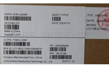 Lenovo 5CB1L28289 Tastatur inkl. Topcase ASM_FRA L82XQ FB NBL