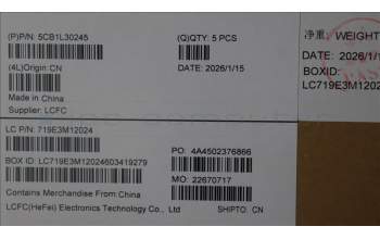 Lenovo 5CB1L30245 Tastatur inkl. Topcase ASM_CZE/SLKL82XNNFPAGBL