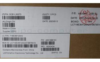 Lenovo 5CB1L30273 Tastatur inkl. Topcase spanisch L82XN NFP AG BL