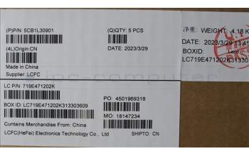 Lenovo 5CB1L30901 Tastatur inkl. Topcase ASM_HUN L82WK ONGY WH