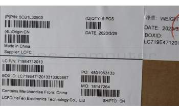 Lenovo 5CB1L30903 Tastatur inkl. Topcase ASM_ITA L82WK ONGY WH