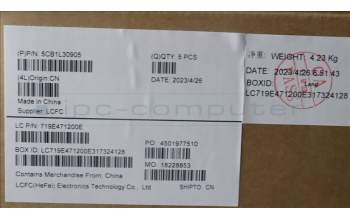 Lenovo 5CB1L30905 Tastatur inkl. Topcase ASM_KOR L82WK ONGY WH