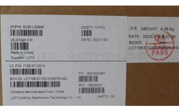 Lenovo 5CB1L30906 Tastatur inkl. Topcase ASM_LA SPA L82WK ONGYWH