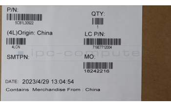 Lenovo 5CB1L30922 Cover L 83BU A TT w/tape