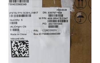 Lenovo 5CB1L31817 C-Abdeckung mit Tastatur, Deutsch, Arktisgrau