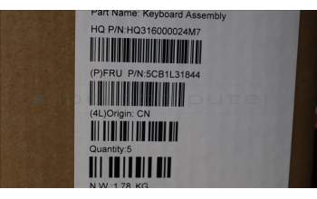 Lenovo 5CB1L31844 Tastatur inkl. Topcase ASM_GRE H 82YN FP STGY