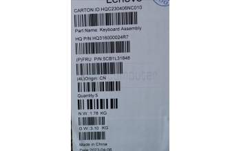 Lenovo 5CB1L31848 Tastatur inkl. Topcase ASM_POR H 82YN FP STGY