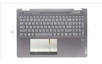 Lenovo 5CB1L31849 C-Abdeckung mit Tastatur, Russisch, Sturmgrau, Fingerabdruck