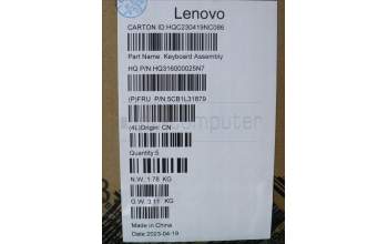 Lenovo 5CB1L31879 C-Abdeckung mit Tastatur, Skandinavien, Sturmgrau, Ohne_Fingerabdruckscanner