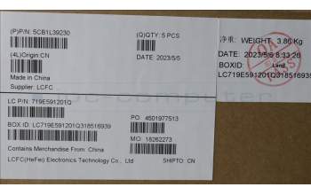 Lenovo 5CB1L39230 C-Abdeckung mit Tastatur, Englisch (US, Euro), RGB-Hintergrundbel