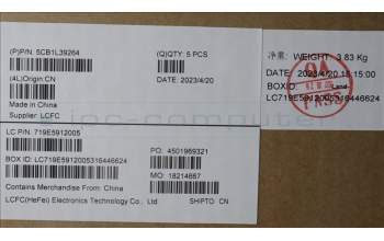 Lenovo 5CB1L39264 Tastatur inkl. Topcase ASM_SLV L82WR RGB WTWOL