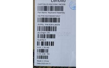 Lenovo 5CB1L39378 C-Abdeckung mit Tastatur, Bulgarisch, sturmgrau, GB