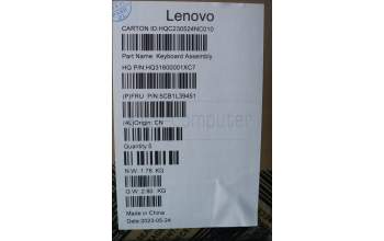 Lenovo 5CB1L39451 C-Cover with keyboard,Portuguese,Storm Grey,No Puresight logo