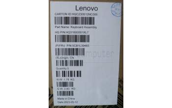 Lenovo 5CB1L39483 C-Abdeckung mit Tastatur, Englisch (GB), Sturmgrau