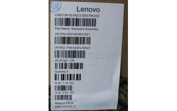 Lenovo 5CB1L39522 Tastatur inkl. Topcase ASM_EURO ENG H82Y7TTPS
