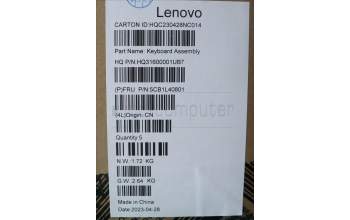 Lenovo 5CB1L40801 C-Abdeckung mit Tastatur, Italienisch, Sturmgrau, Ohne_Fingerabdruckscanner