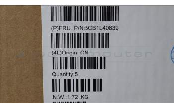 Lenovo 5CB1L40839 C-Cover with keyboard,English,Storm Grey,Non_Fingerprint