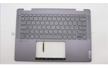 Lenovo 5CB1L40847 C-Abdeckung mit Tastatur, Ukraine, Sturmgrau, Ohne_Fingerabdruckscanner