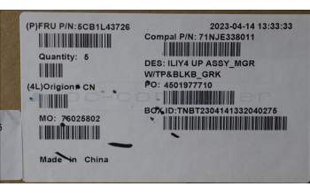 Lenovo 5CB1L43726 Tastatur inkl. TopcaseASM_GRE C21JG MG BL