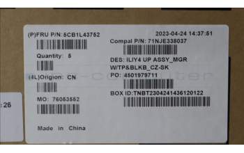 Lenovo 5CB1L43752 Tastatur inkl. TopcaseASM_CZE/SLK C21JG MG BL