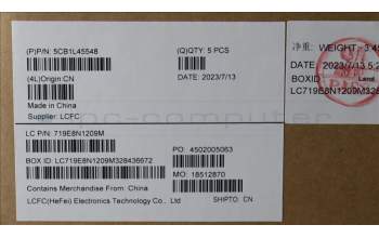 Lenovo 5CB1L45548 C-Abdeckung mit Tastatur, Hebräisch, Tiefblau, Nicht_beleuchtet