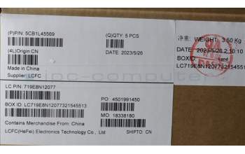 Lenovo 5CB1L45569 C-Abdeckung mit Tastatur, Französisch, tiefblau, Hintergrundbeleuchtung, Fingerabdruckleser