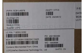 Lenovo 5CB1L45578 C-Abdeckung mit Tastatur, Italienisch, tiefblau, Hintergrundbeleuchtung, Fingerabdruckleser