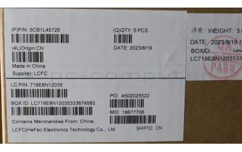 Lenovo 5CB1L45726 C-Abdeckung mit Tastatur, Ungarisch, arktisgrau, Hintergrundbeleuchtung