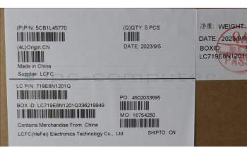 Lenovo 5CB1L45770 C-Abdeckung mit Tastatur, Bulgarisch, arktisgrau, Ohne Hintergrundbeleuchtung, GB