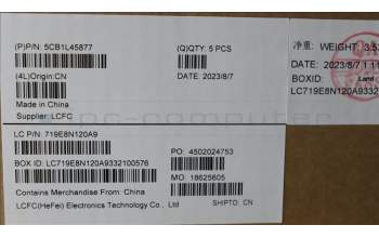 Lenovo 5CB1L45877 C-Abdeckung mit Tastatur, Englisch (US, Euro), arktisgrau, Hintergrundbeleuchtung, Fingerabdruckleser