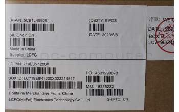 Lenovo 5CB1L45909 C-Abdeckung mit Tastatur, Portugiesisch, arktisgrau, Ohne_Hintergrundbeleuchtung, Fingerabdruckleser