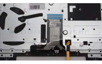 Lenovo 5CB1L47272 C-Abdeckung mit Tastatur, Spanisch, sturmgrau, Fingerabdruckleser