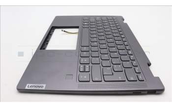Lenovo 5CB1L47272 C-Abdeckung mit Tastatur, Spanisch, sturmgrau, Fingerabdruckleser