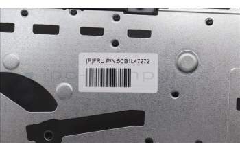 Lenovo 5CB1L47272 C-Abdeckung mit Tastatur, Spanisch, sturmgrau, Fingerabdruckleser