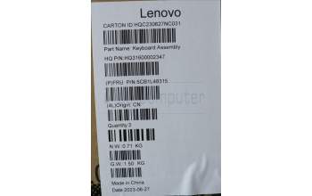 Lenovo 5CB1L48315 C-Cover with keyboard, Ukraine, Storm Grey, Non-Fingerprint, US