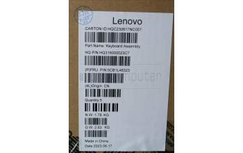 Lenovo 5CB1L48323 C-Abdeckung mit Tastatur, Ungarisch, Aquamarinblau, Ohne_Fingerabdruckscanner