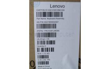 Lenovo 5CB1L48345 Tastatur inkl. Topcase ASM_FRA H 82YM NFP TT