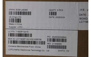 Lenovo 5CB1L49385 C-Abdeckung mit Tastatur, Hebräisch, tiefblau, Ohne_Hintergrundbeleuchtung, Ohne_Fingerabdruckscanner