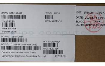 Lenovo 5CB1L49432 C-Abdeckung mit Tastatur, Englisch (GB), Arktisgrau, Nicht_beleuchtet, Ohne_Fingerabdruckscanner