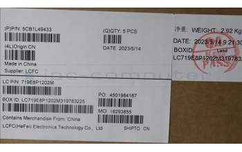 Lenovo 5CB1L49433 C-Abdeckung mit Tastatur, Italienisch, arktisgrau, Ohne_Hintergrundbeleuchtung, Ohne_Fingerabdruckscanner